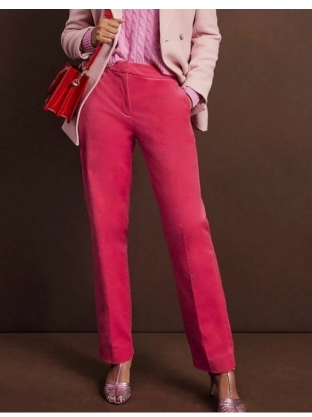 J. Crew Full Length Kate Straight Leg Holiday Pants In Stretch Velvet Size 0